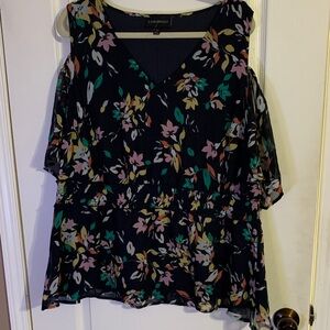 Lane Bryant Multicolor Floral Blouse
